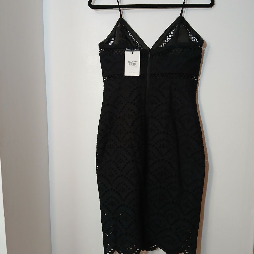 Bardot Sofia Womens Size 8/M Black Eyelet Lace Embroidered Cocktail Party Dress - Picture 7 of 14